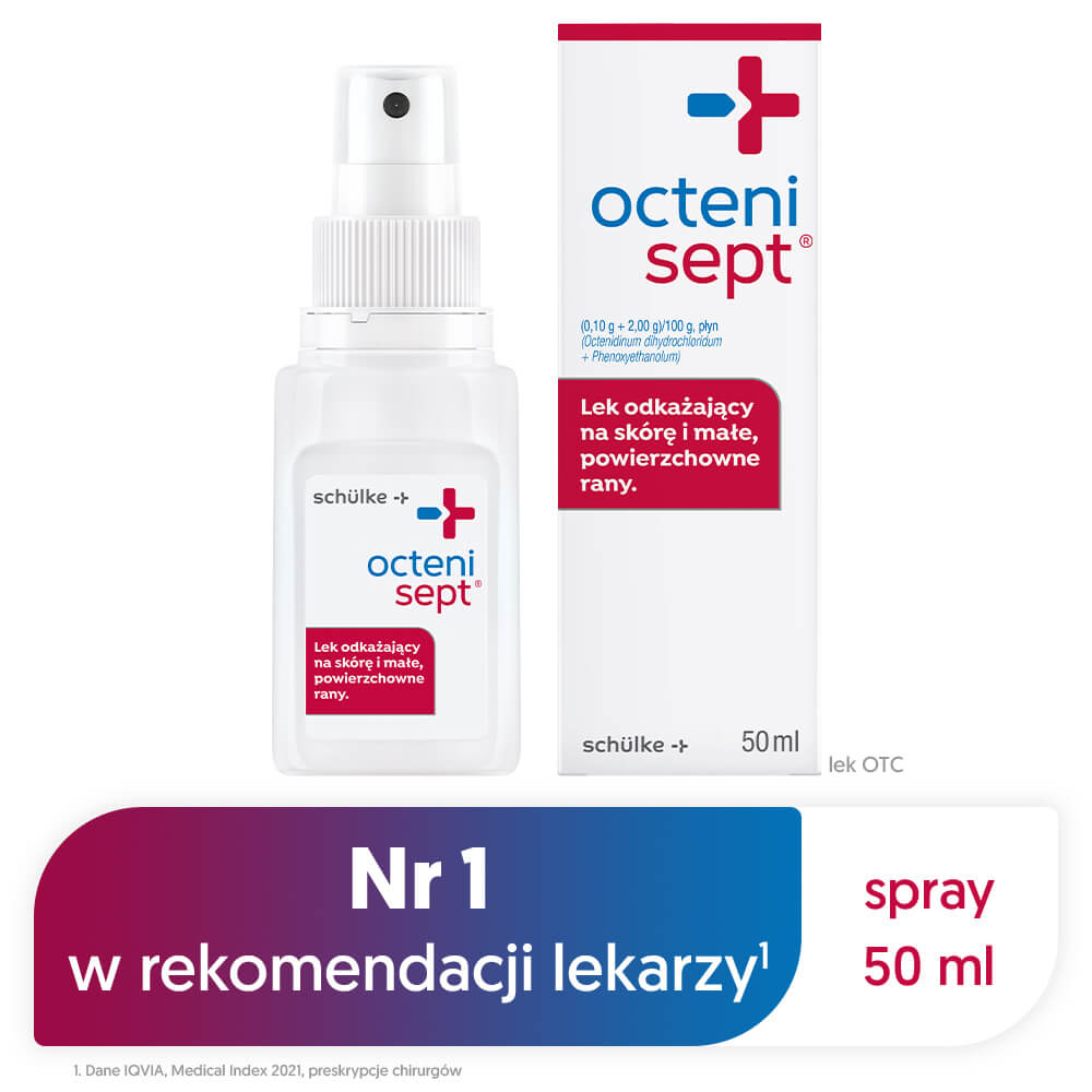 Octenisept, płyn odkażający rany, butelka 50 ml