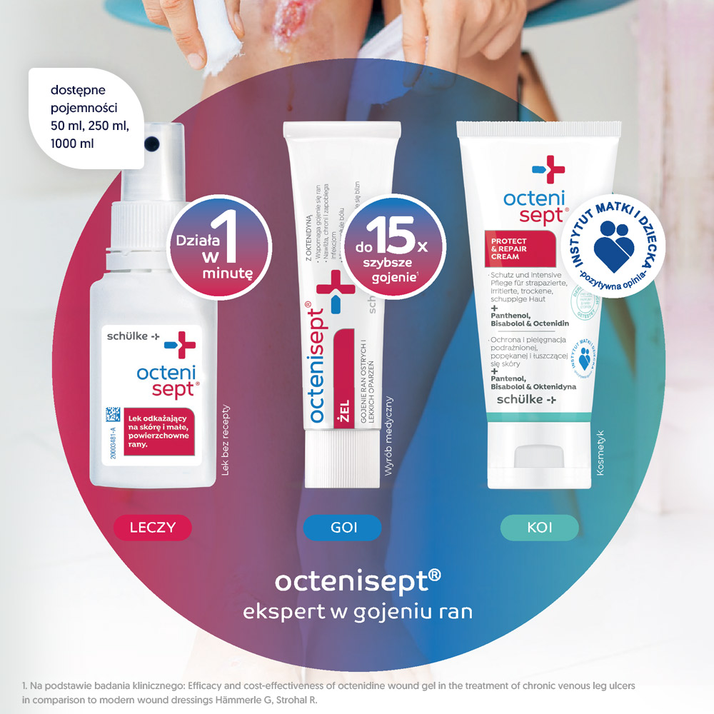 Octenisept, płyn odkażający rany, butelka 50 ml