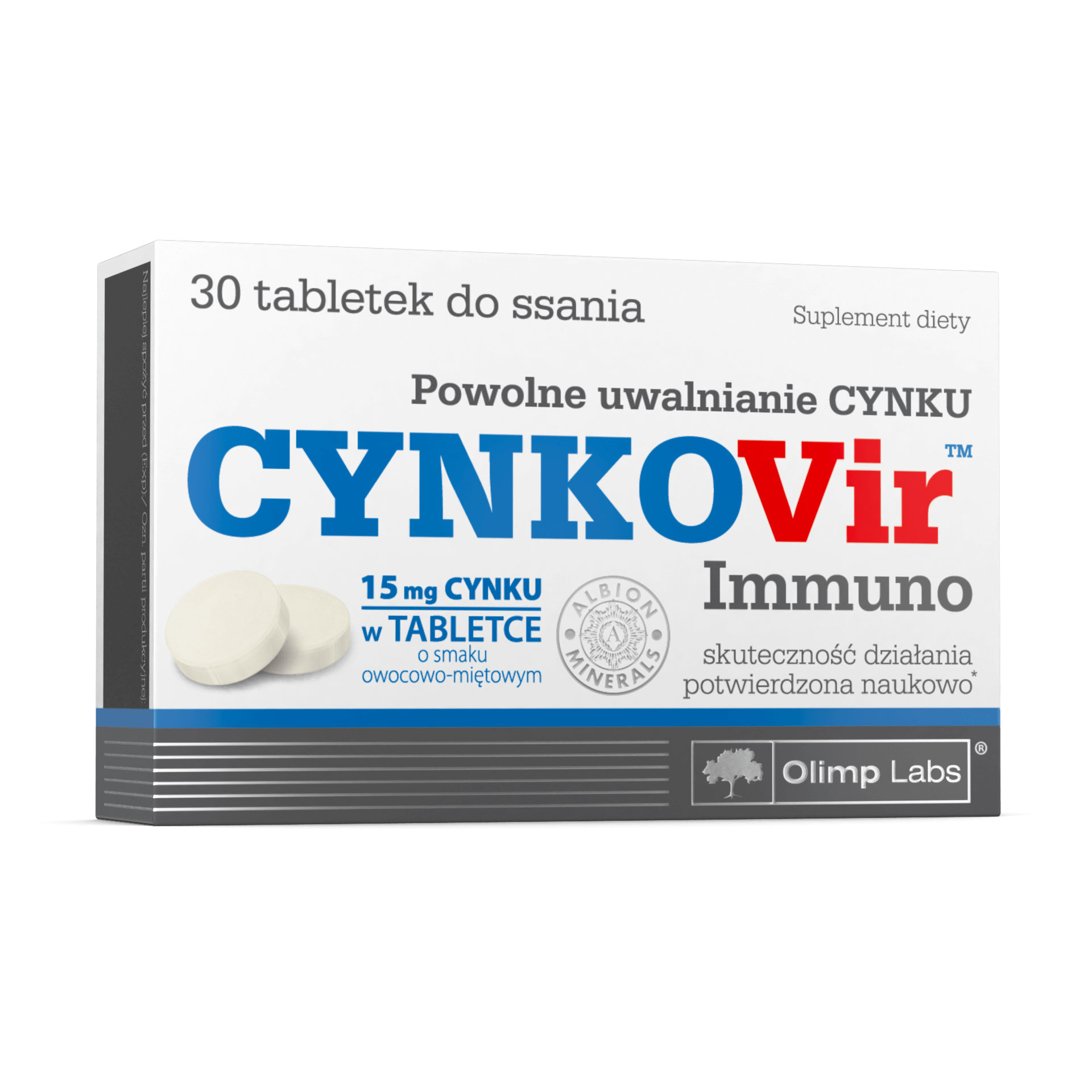 Olimp Cynkovir Immuno  tabletki z cynkiem wspierającym odporność, 30 szt.
