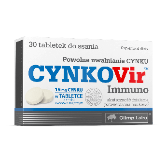 Olimp Cynkovir Immuno , tabletki z cynkiem wspierającym odporność, 30 szt.