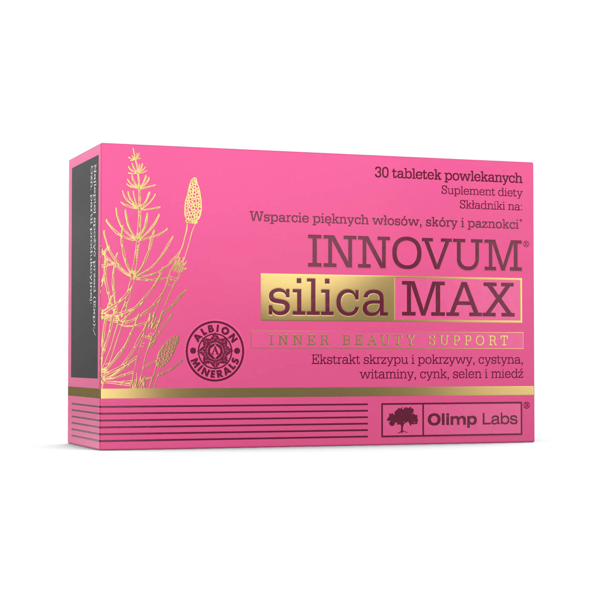 Olimp Innovum Silica Max  tabletki ze składnikami na piękne włosy, skórę i paznokcie, 30 szt.