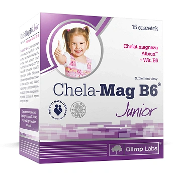 Olimpek Chela-Mag B6 Junior, proszek z magnezem i witaminą B6 dla dzieci, 15 szt.