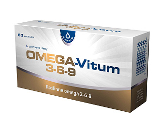 Omega-Vitum 3-6-9, kapsułki ze składnikami wspierającymi utrzymanie prawidłowego poziomu cholesterolu, 60 szt.