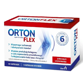 Orton Flex, kapsułki ze składnikami wspomagającymi sprawność stawów, 60 szt.