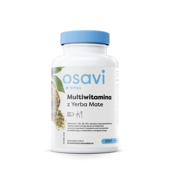 Мультивитамины Osavi, с йерба мате, от усталости, 90 капсул