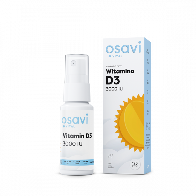 Osavi Witamina D3 3000 IU, spray 12,5 ml