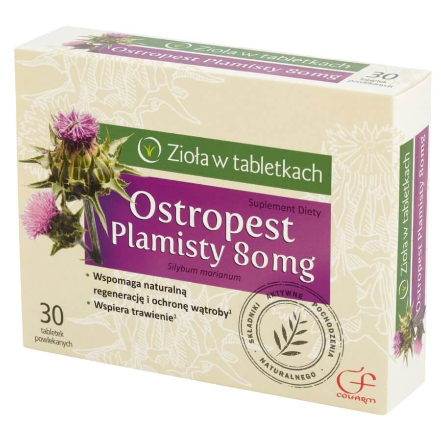 Ostropest plamisty tabletki dla osób dbających o zdrowie wątroby i dróg żółciowych, 30 szt.