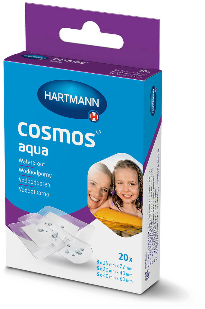 Cosmos Aqua , plaster wodoodporny 3 rozmiary, 20 szt.
