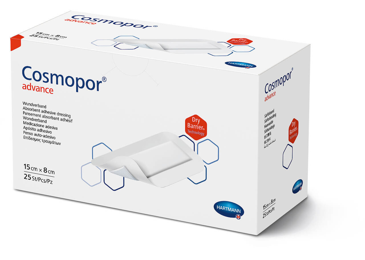 COSMOPOR ADVANCE, opatrunek jałowy 15 cm x 8 cm, 25 szt.