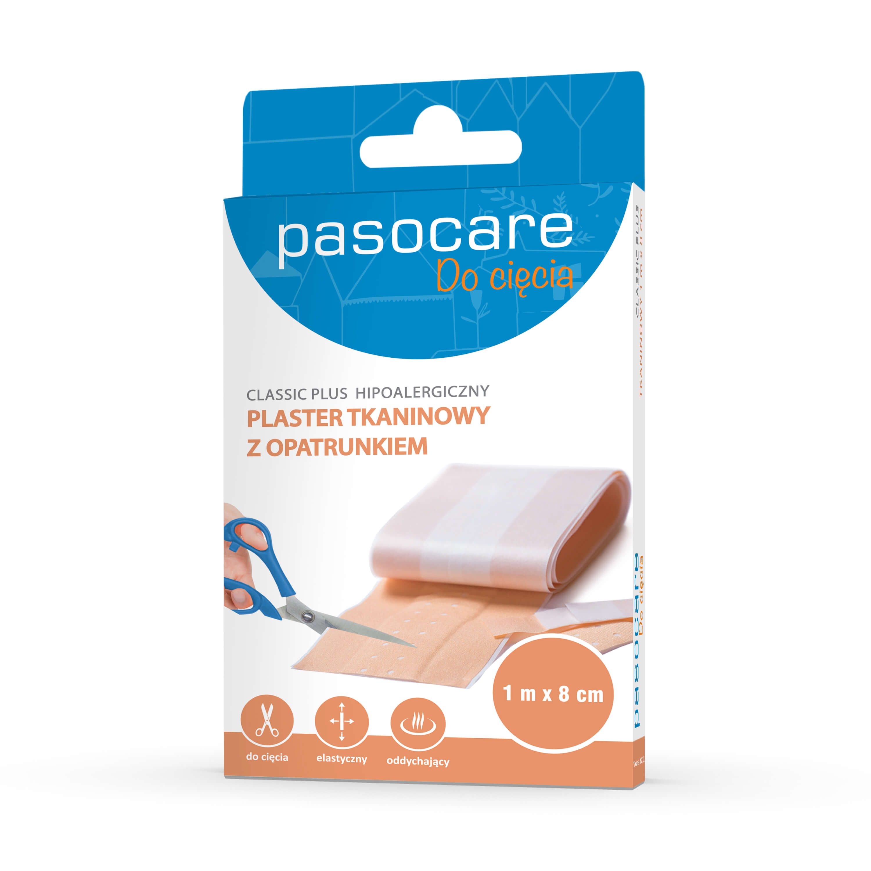 Pasocare Plastry do cięcia z tkaninowym opatrunkiem o wymiarach 1 x 8 cm, 1 szt. 