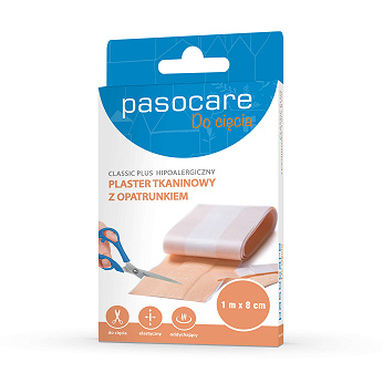 Pasocare Plastry do cięcia, z tkaninowym opatrunkiem o wymiarach 1 x 8 cm, 1 szt.