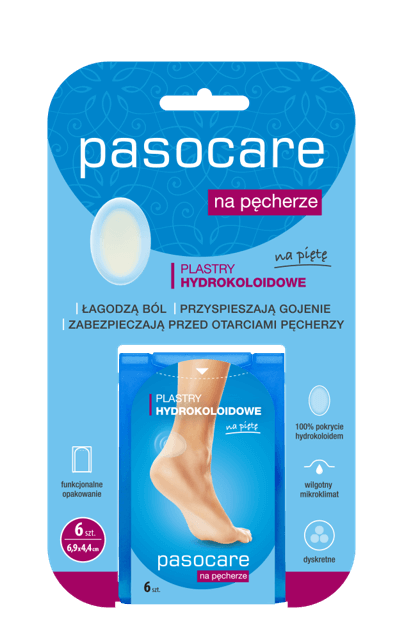 PASO Plastry hydrokoloidowe na pęcherze, pięty, 6 szt.