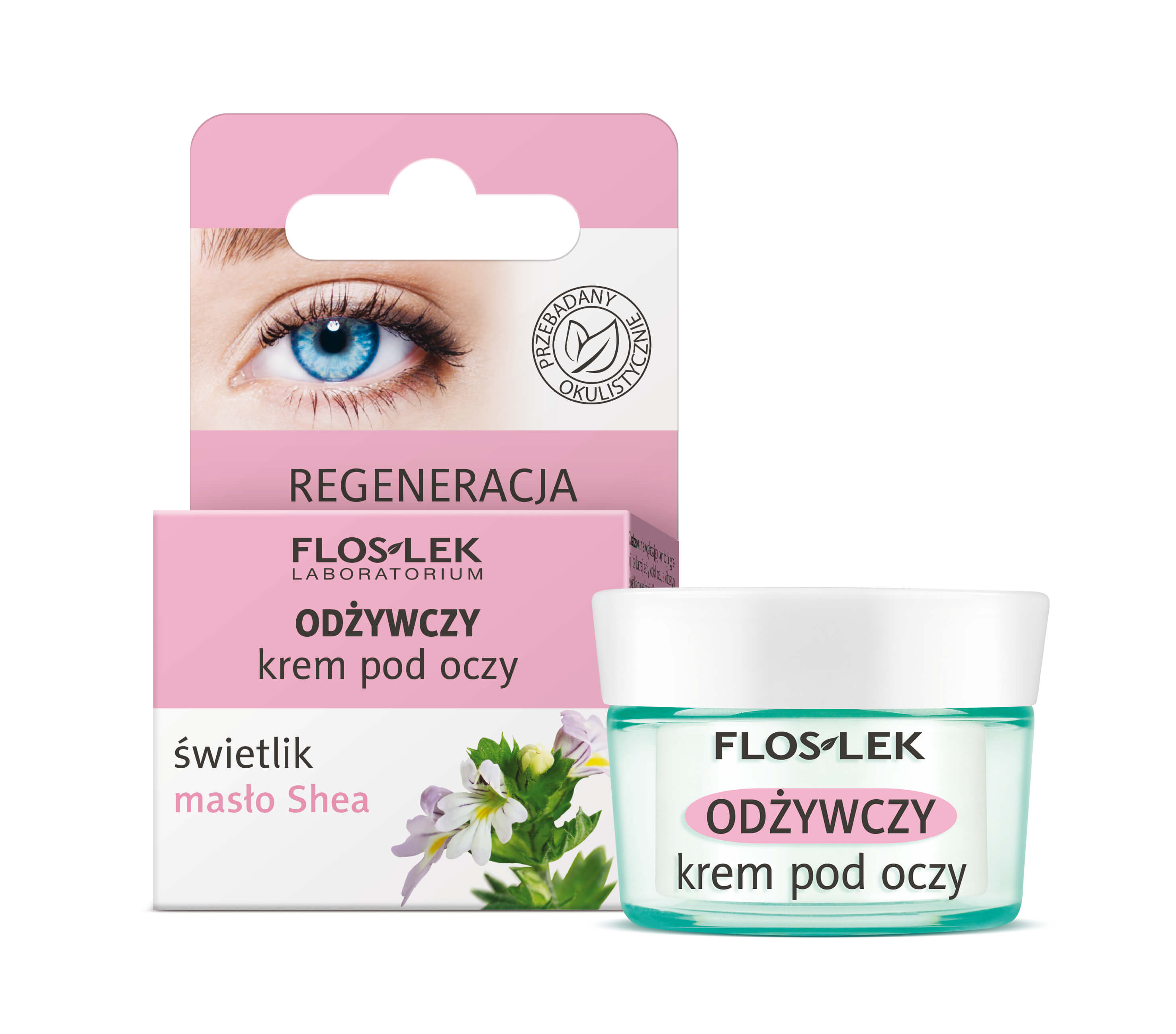 Flos-Lek Odżywczy krem pod oczy ze świetlikiem i masłem shea, 15 ml