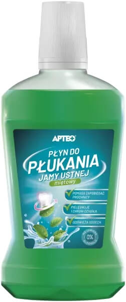 Płyn do płukania jamy ustnej APTEO CARE, miętowy,  500 ml