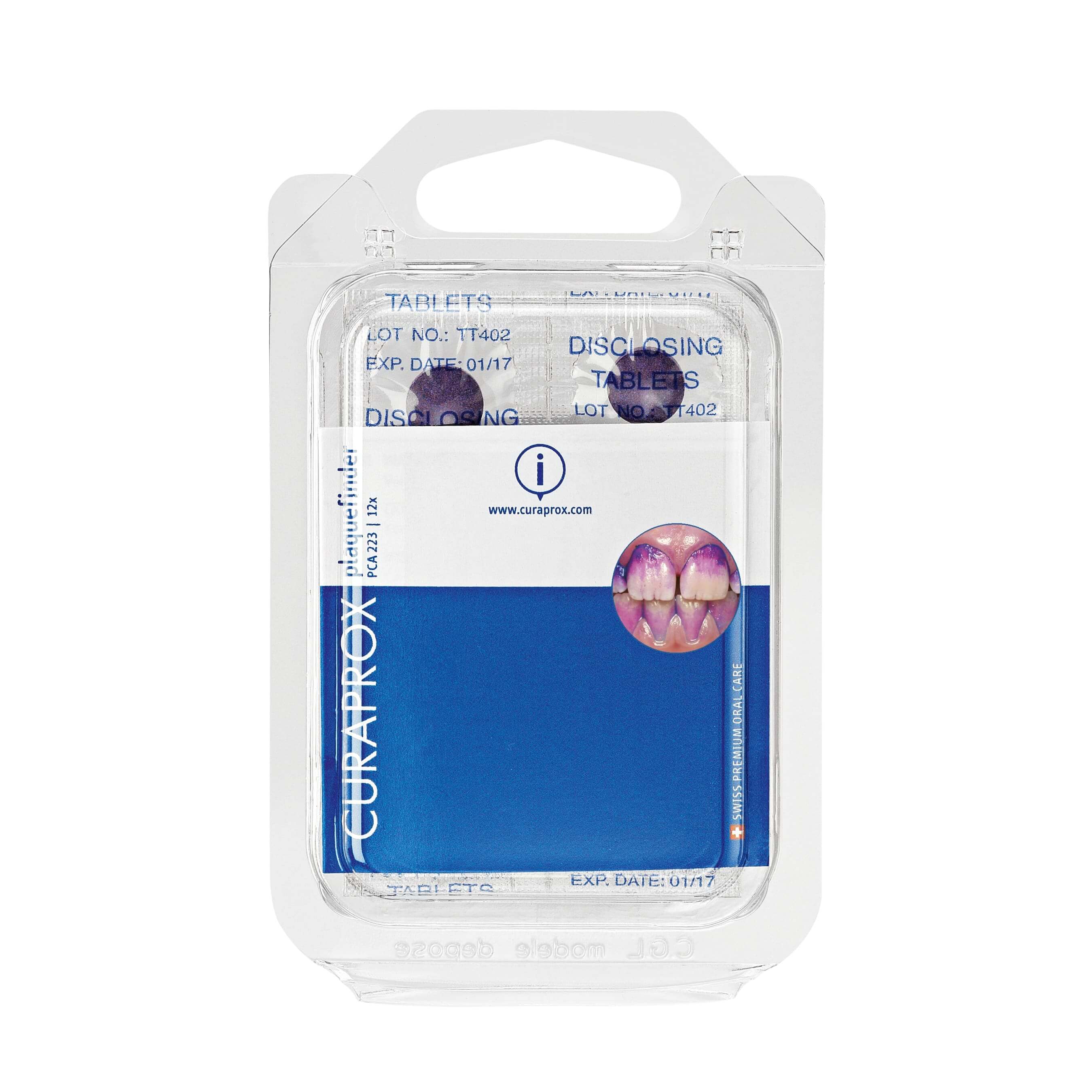 Curaprox PCA 223 , tabletki do wybarwiania płytki bakteryjnej, 12 szt.