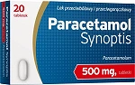 Paracetamol Synoptis  tabletki o działaniu przeciwbólowym i przeciwgorączkowym, 20 szt.