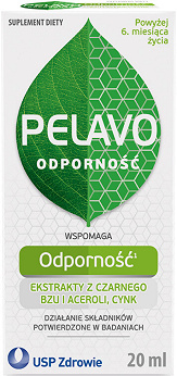 Pelavo Odporność, krople ze składnikami wspierającymi odporność dla dzieci, 20 ml KRÓTKA DATA 31.08.2026