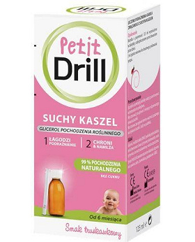 Petit Drill Suchy Kaszel, syrop dla niemowląt, 125 ml