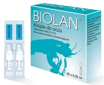 Biolan, nawilżające krople do oczu, 20 minimsów
