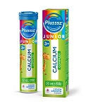 Plusssz Junior Calcium Complex tabletki musujące o smaku poziomka - jeżyna, 20 szt.