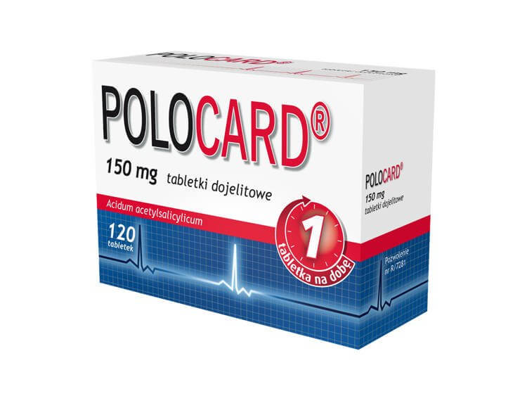 Polocard, tabletki dojelitowe do stosowania profilaktycznie w chorobach układu krążenia, 120 szt.