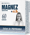 Magnez + Vit. B6 tabletki uzupełniające niedobory witamin i minerałów, 60 szt.