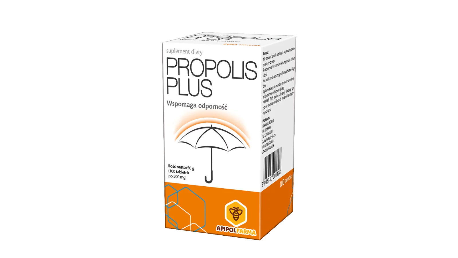 Propolis Plus, tabletki ze składnikami wzmacniającymi układ odpornościowy, 100 szt.