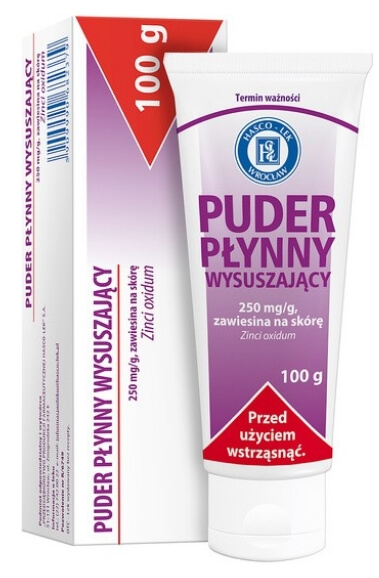 Puder płynny wysuszający  na trudno gojące się rany, 100 g