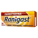 Famotydyna Ranigast  tabletki na zgagę i niestrawność, 20 szt.
