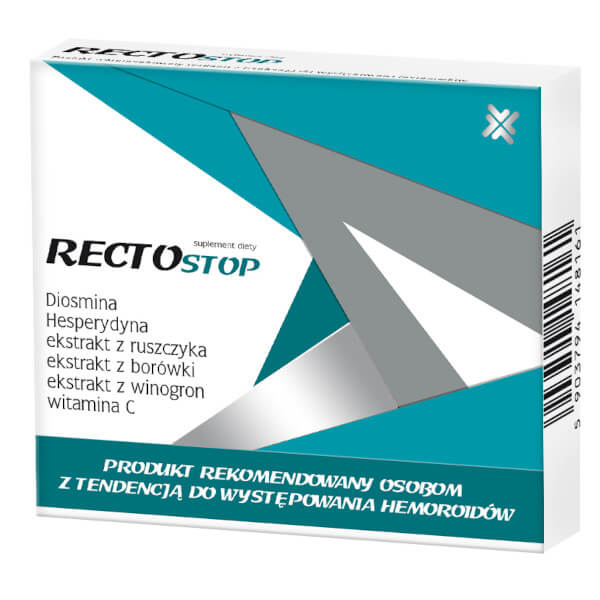Rectostop, tabletki dla osób ze skłonnością do hemoroidów, 30 szt.