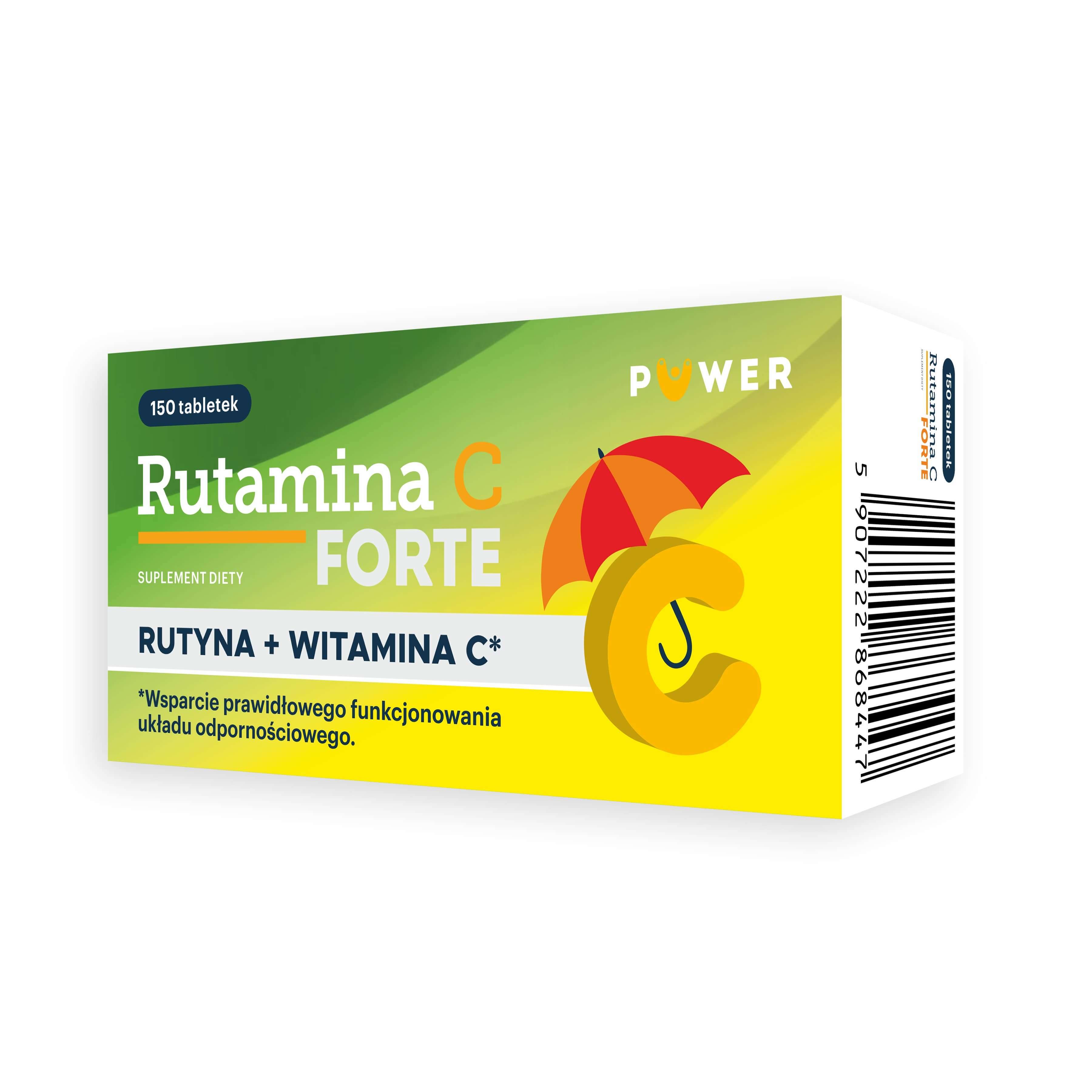 Rutamina C Forte  tabletki ze składnikami wspierającymi odporność, 150 szt.
