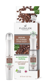 Flos-Lek Serum , do powiek i pod oczy ze świetlkiem i kofeiną, 15 ml