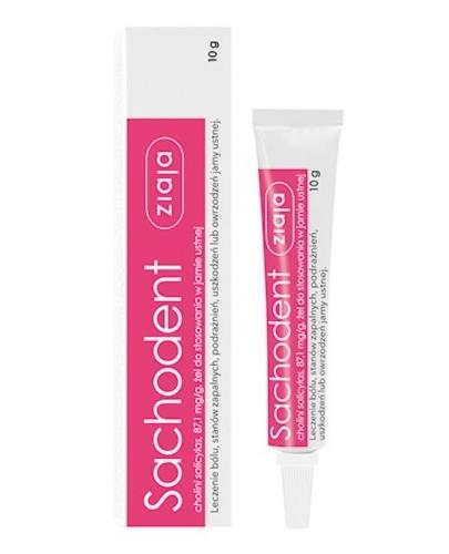 Sachodent żel do stosowania przy stanach zapalnych jamy ustnej, 10 g