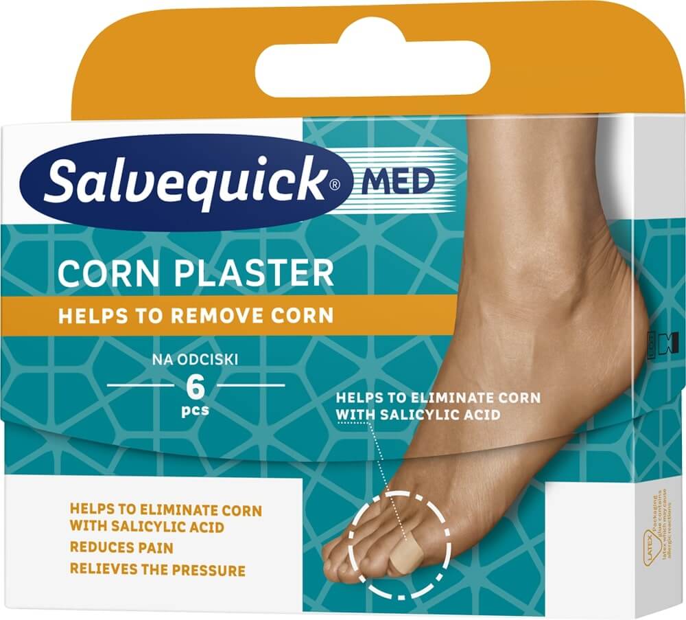 Salvequick na odciski plastry, 6 szt.