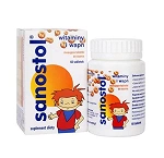 Sanostol tabletki musujące do ssania dla dzieci i młodzieży z witaminami i wapniem, 60 szt.