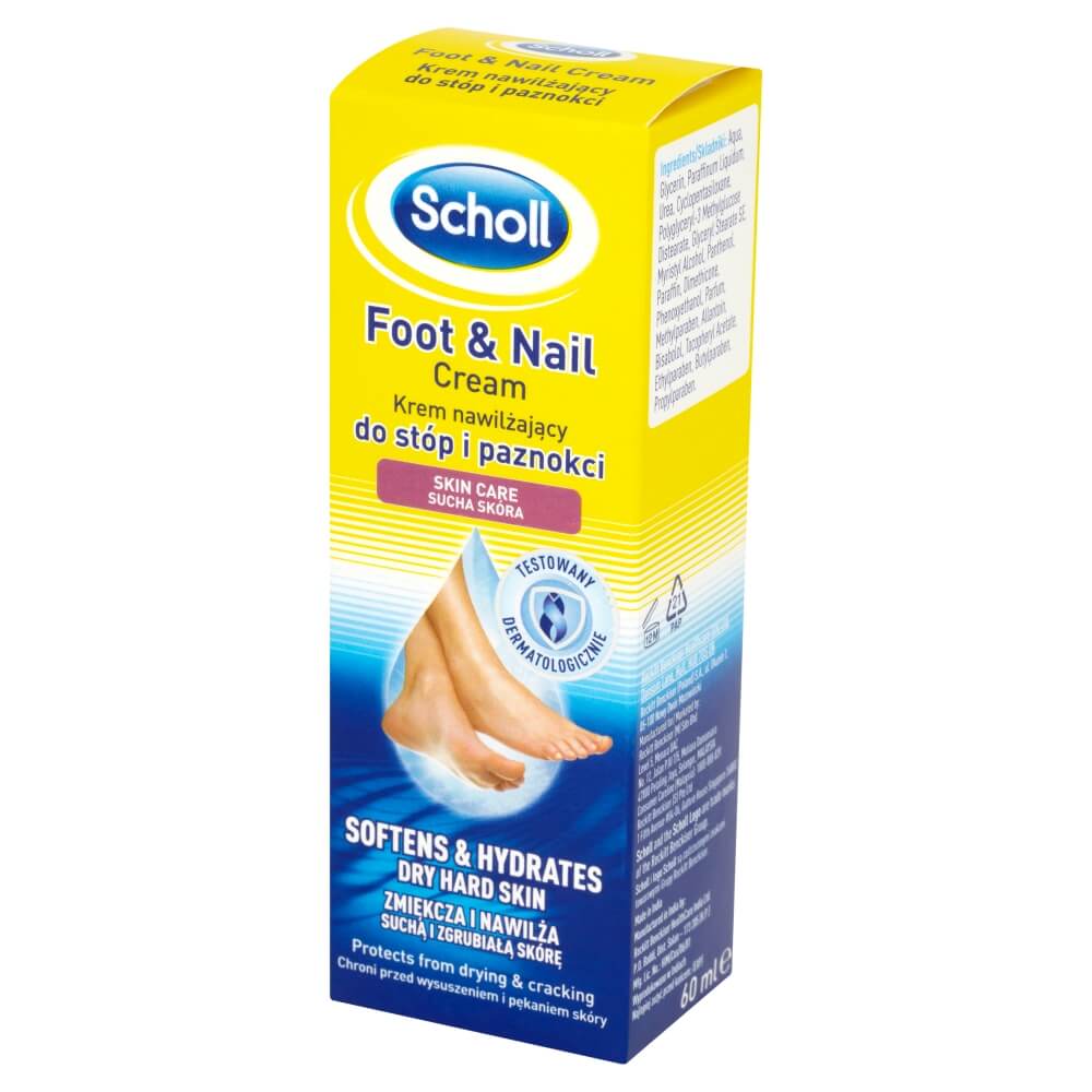 Scholl Krem , nawilżający do stóp i paznokci, 60 ml