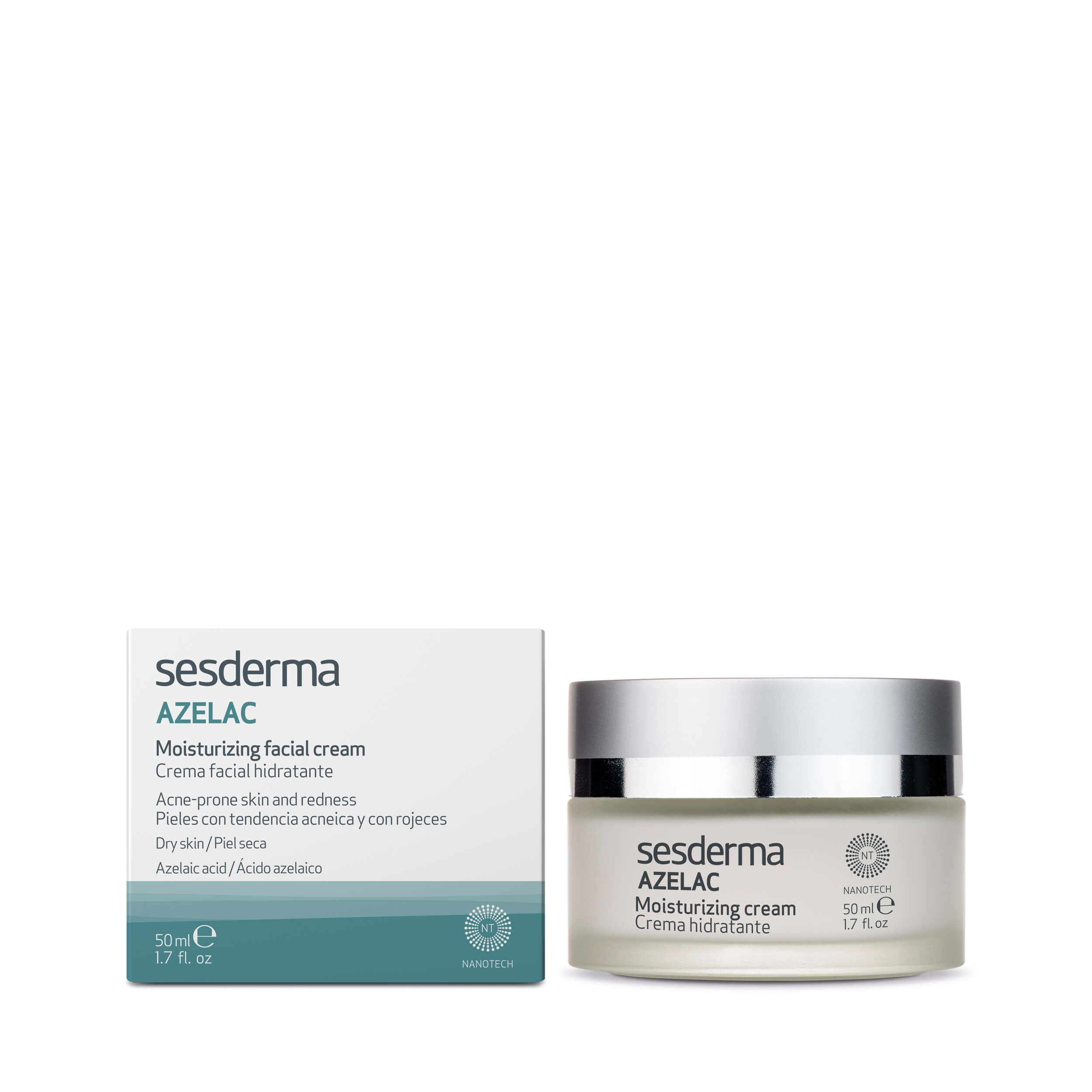 SESDERMA AZELAC,  krem nawilżający do cery trądzikowej, 50 ml