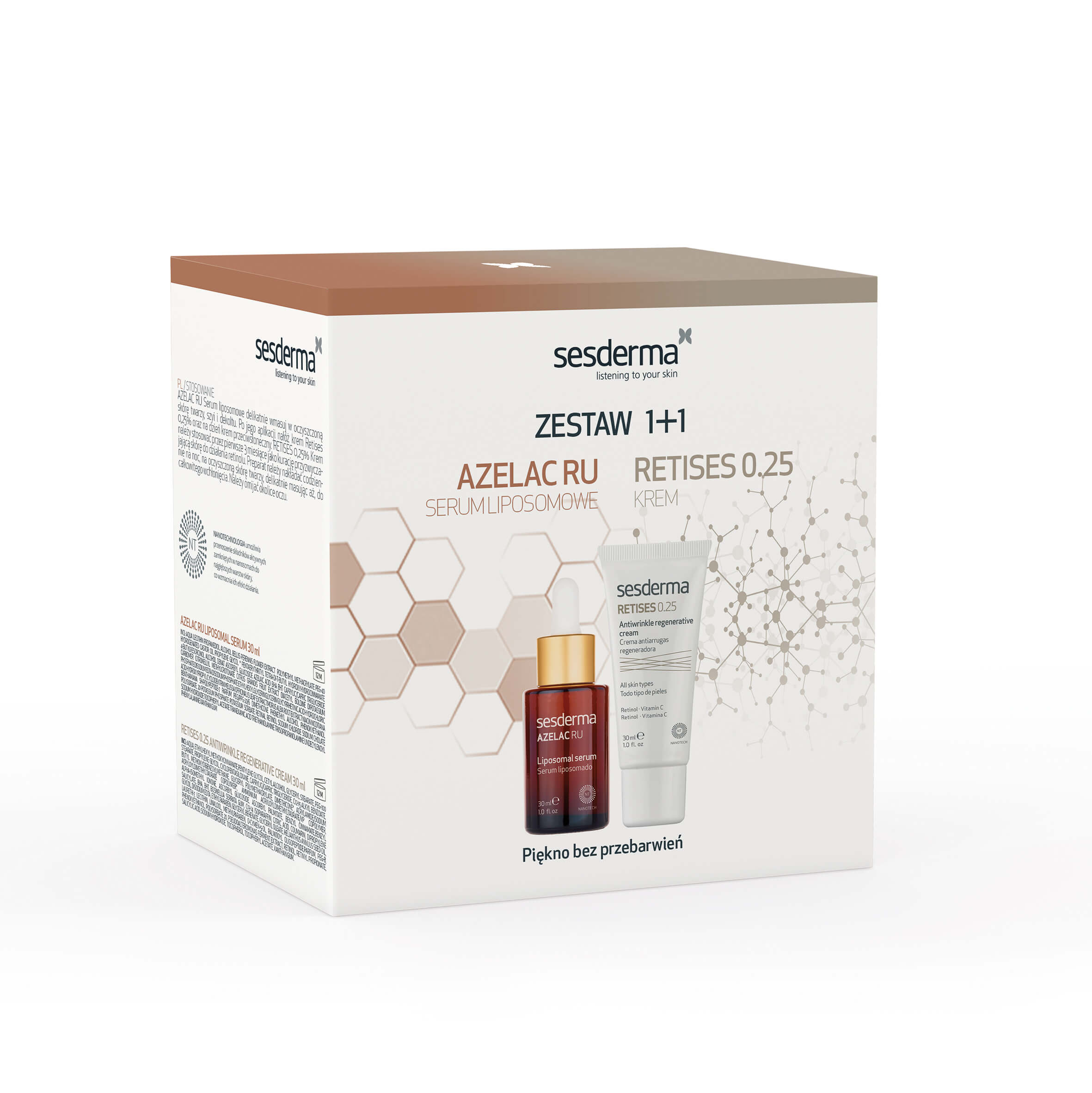 SESDERMA ZESTAW 1+1, zestaw: RETISES krem – 30 ml + AZELAC RU serum – 30 ml