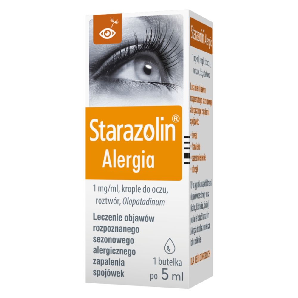 Starazolin Alergia, krople do oczu na alergiczne zapalenie spojówek, 5 ml