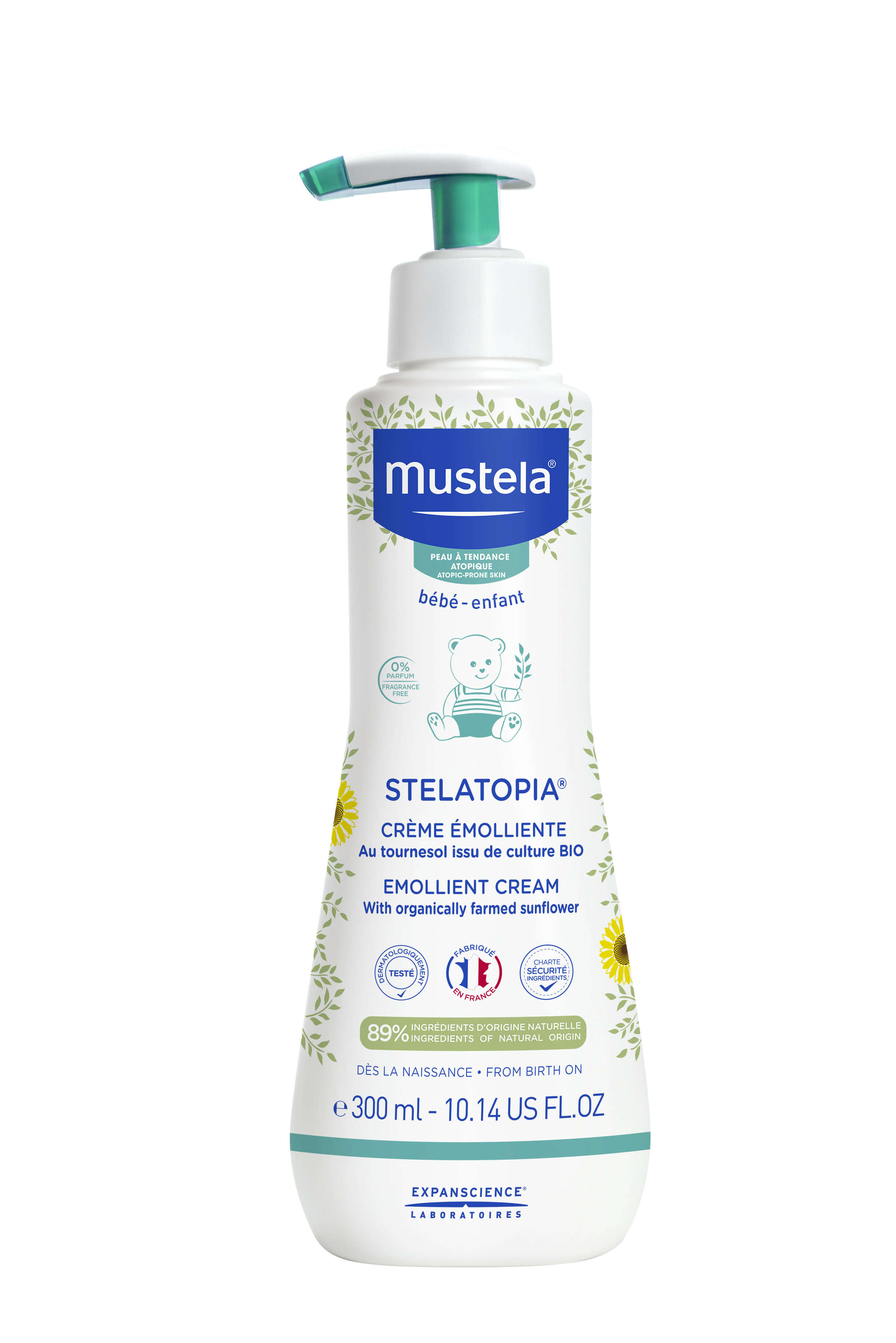 Mustela Stelatopia, krem do twarzy emolient, 300 ml KRÓTKA DATA 30.09.2024