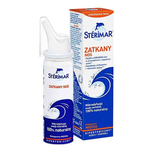 Sterimar Zatkany Nos roztwór hipertoniczny wody morskiej z miedzią, 50 ml