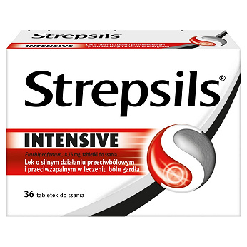 Strepsils Intensive , tabletki do ssania na ból gardła, 36 szt.