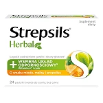Strepsils Herbal  pastylki z witaminą C i cynkiem o smaku miodu i melisy, 24 szt. 