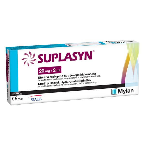 SUPLASYN 20mg/2ml preparat stosowany w objawowym leczeniu zapalenia kości i stawów, 1 strzykawka