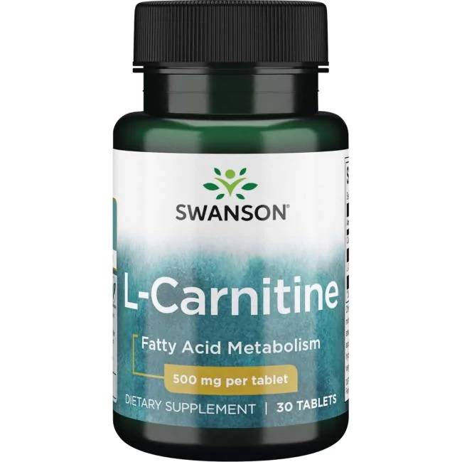 Swanson L-Karnityna 500 mg, kapsułki ze składnikami wspomagającymi zdrowe serce, 30 szt.