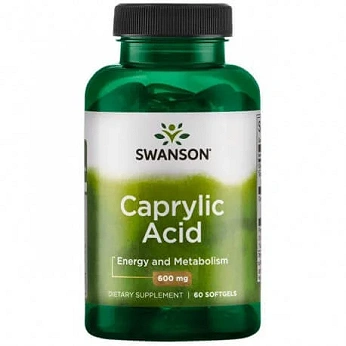 Swanson Caprylic Acid 600 mg, kapsułki ze składnikami wspierającymi metabolizm, 60 szt.