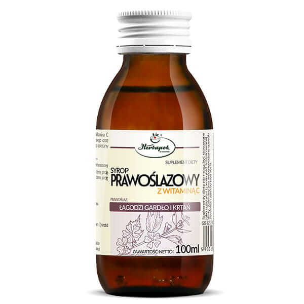 Syrop prawoślazowy z wit. C , ze składnikami łagodzącymi gardło i krtań, 100 ml
