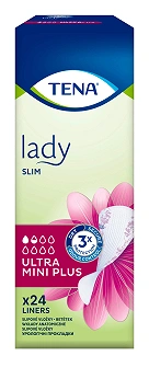 Tena Lady Slim Ultra Mini Plus, wkładki anatomiczne, 24 szt.