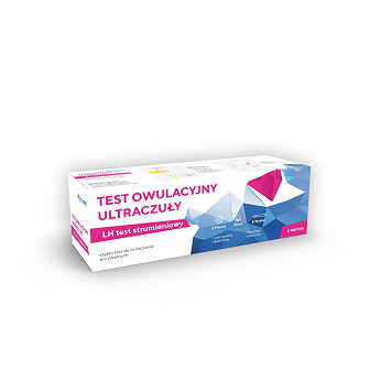 Test Owulacyjny , domowy ultraczuły strumieniowy LH, 5 szt.