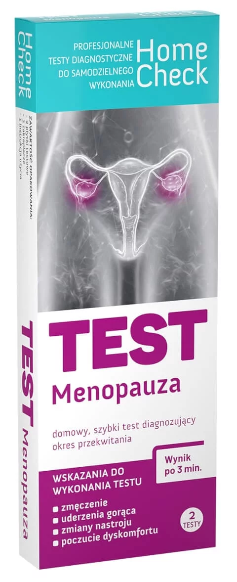 Home Check TEST Menopauza  domowy szybki, diagnozujący okres przekwitania, 2 szt.